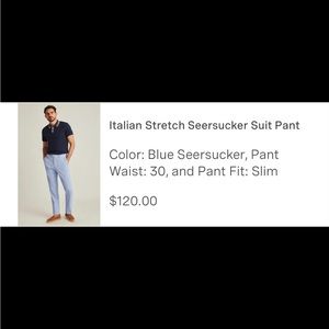 Men’s Bonobos seersucker dress pants